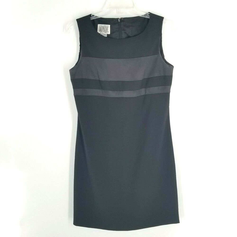 Yves Cossette Depeche Mode Women's 4 Petite Sleeveless Sheath Dress Career Black